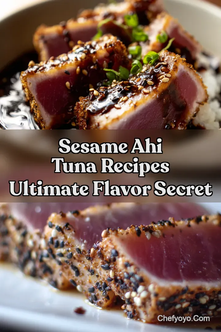 Sesame Ahi Tuna Recipes Ultimate Flavor Secret : PIN FOR LATER Sesame Ahi Tuna Recipes Ultimate Flavor Secret