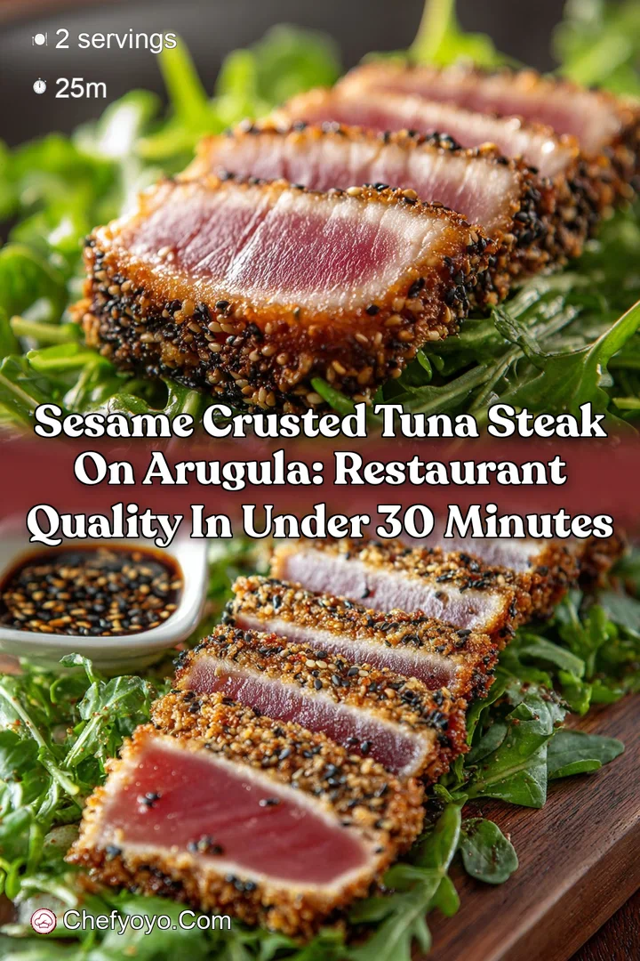 Sesame Crusted Tuna Steak on Arugula: Restaurant Quality in Under 30 Minutes