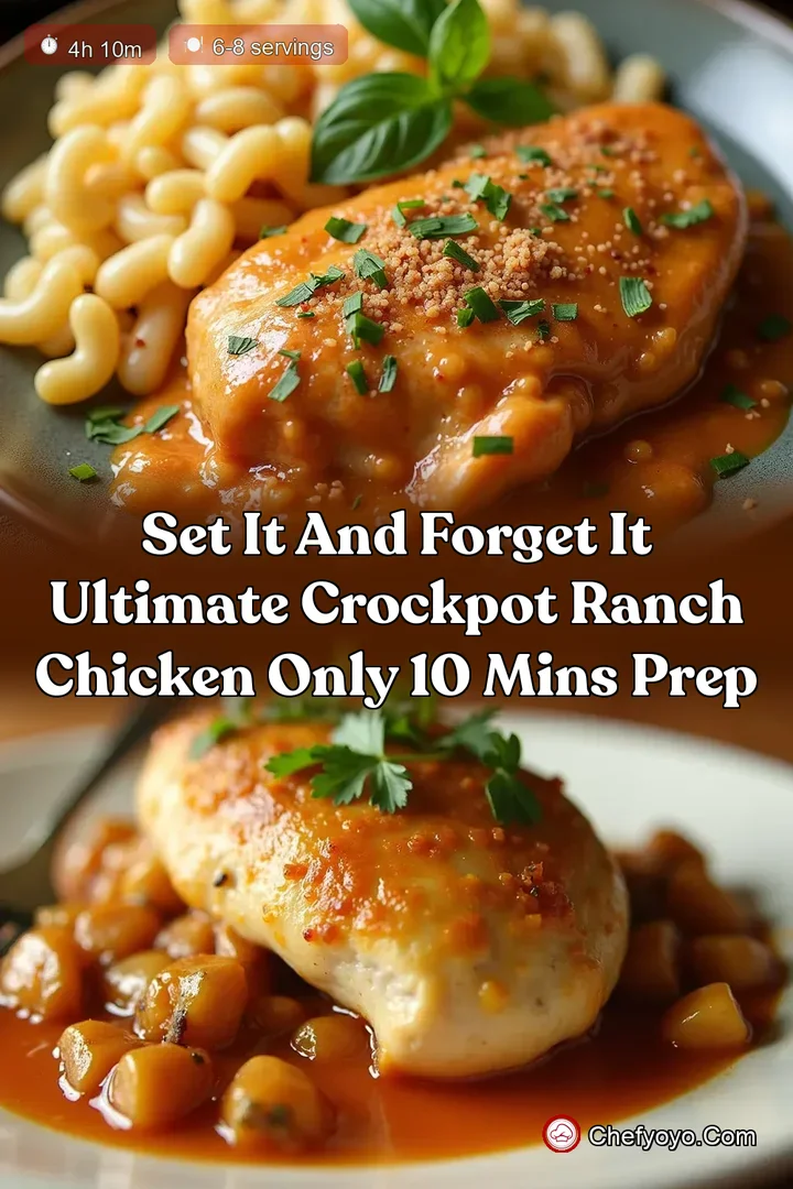 Set It and Forget It Ultimate Crockpot Ranch Chicken Only 10 Mins Prep