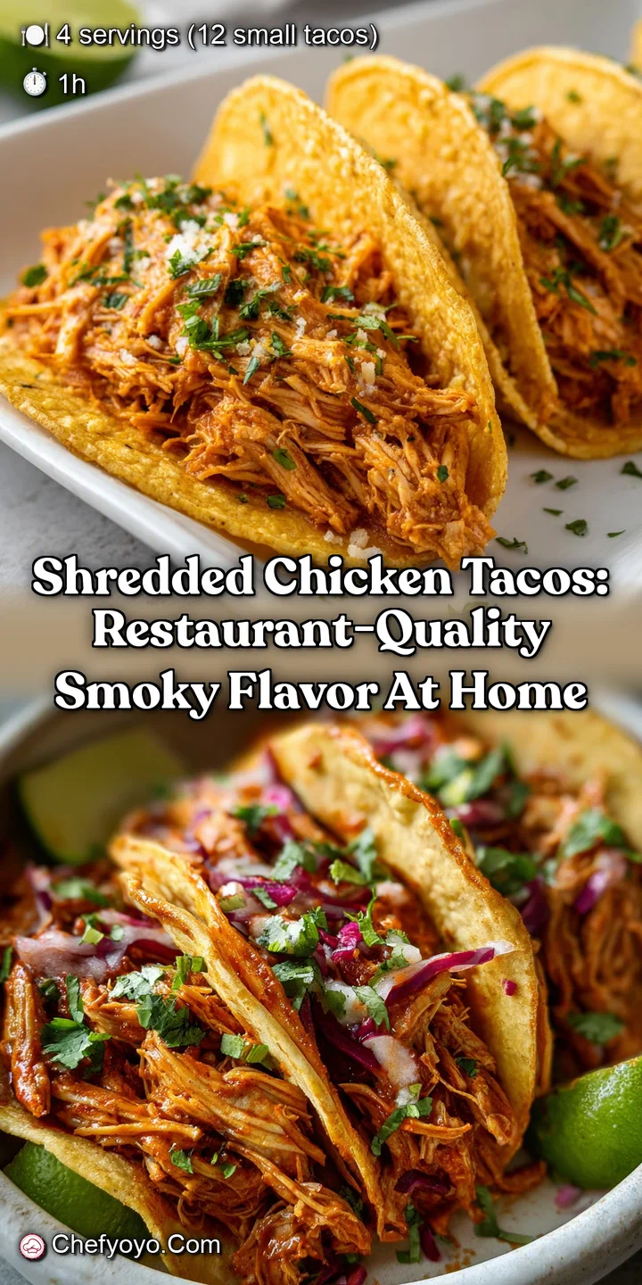 Shredded Chicken Tacos: Restaurant-Quality Smoky Flavor at Home