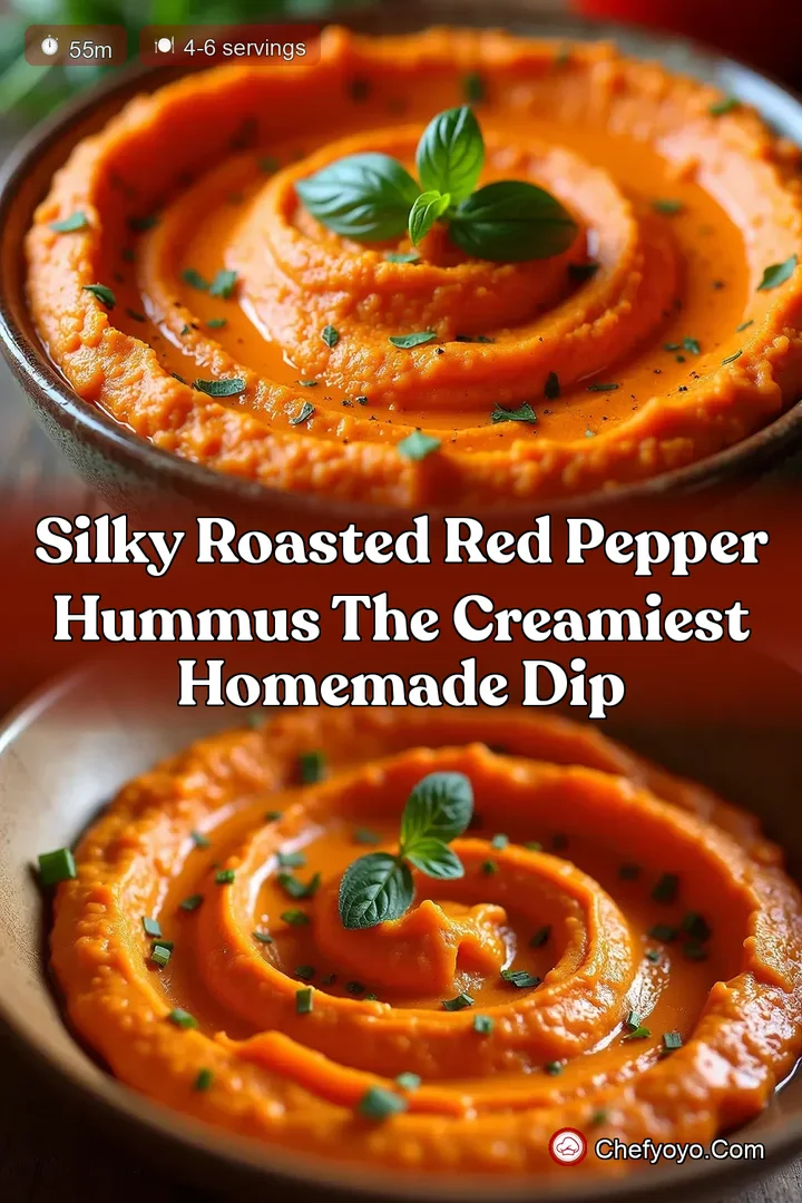 Silky Roasted Red Pepper Hummus The Creamiest Homemade Dip