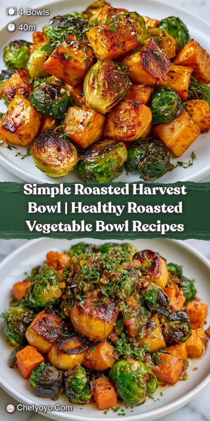 Close-up of caramelized roasted root vegetables and bright red pomegranate seeds atop a bed of earthy, toasted grains.