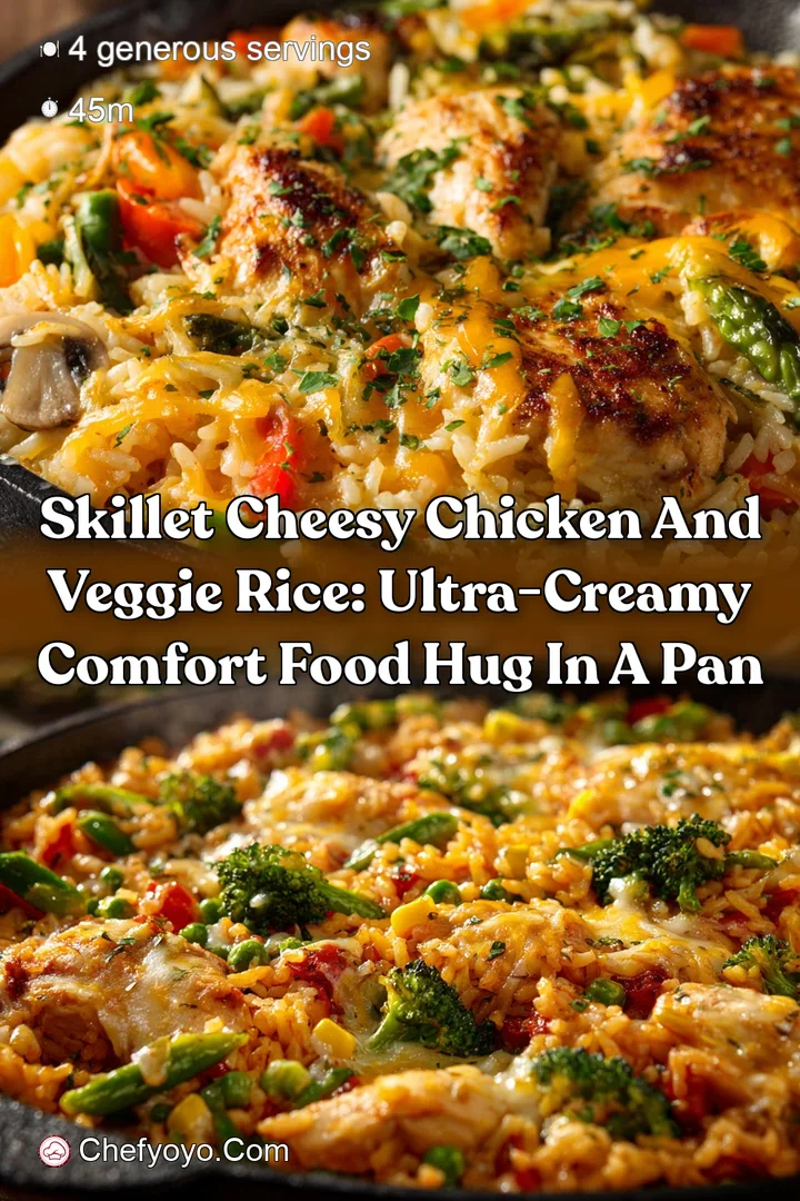 Skillet Cheesy Chicken and Veggie Rice: Ultra-Creamy Comfort Food Hug in a Pan