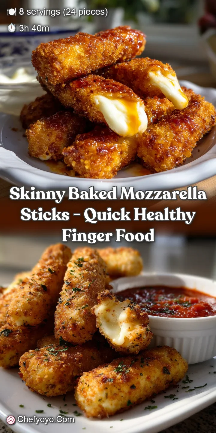 Skinny Baked Mozzarella Sticks - Quick Healthy Finger Food