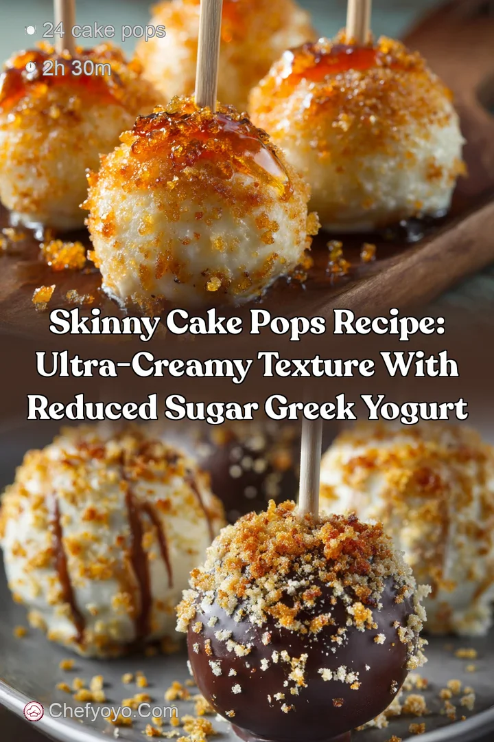 Skinny Cake Pops Recipe: Ultra-Creamy Texture with Reduced Sugar Greek Yogurt