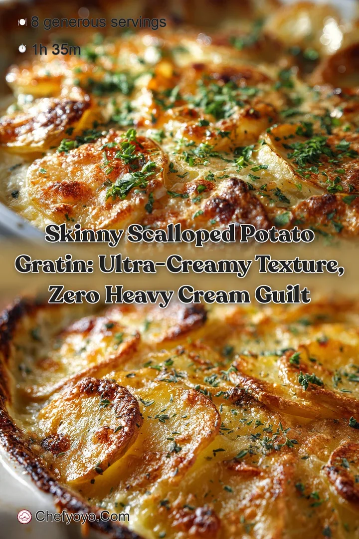 Skinny Scalloped Potato Gratin: Ultra-Creamy Texture Zero Heavy Cream Guilt