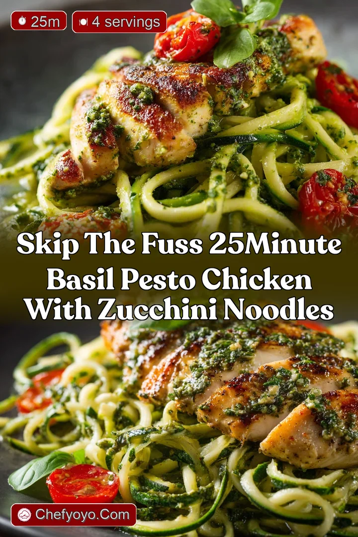 Skip the Fuss 25Minute Basil Pesto Chicken with Zucchini Noodles