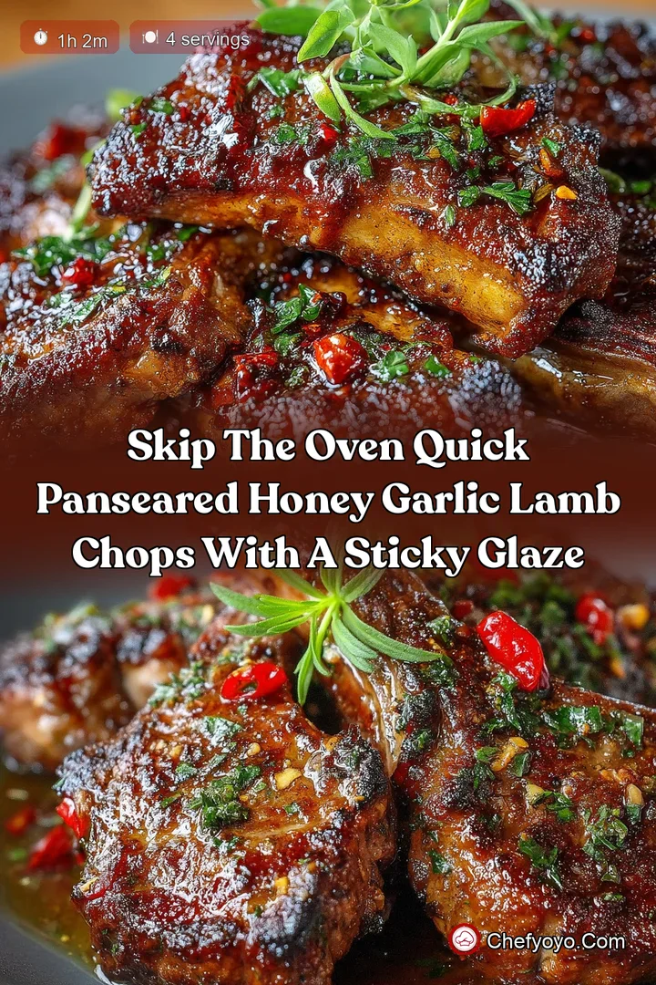 Skip the Oven Quick PanSeared Honey Garlic Lamb Chops with a Sticky Glaze