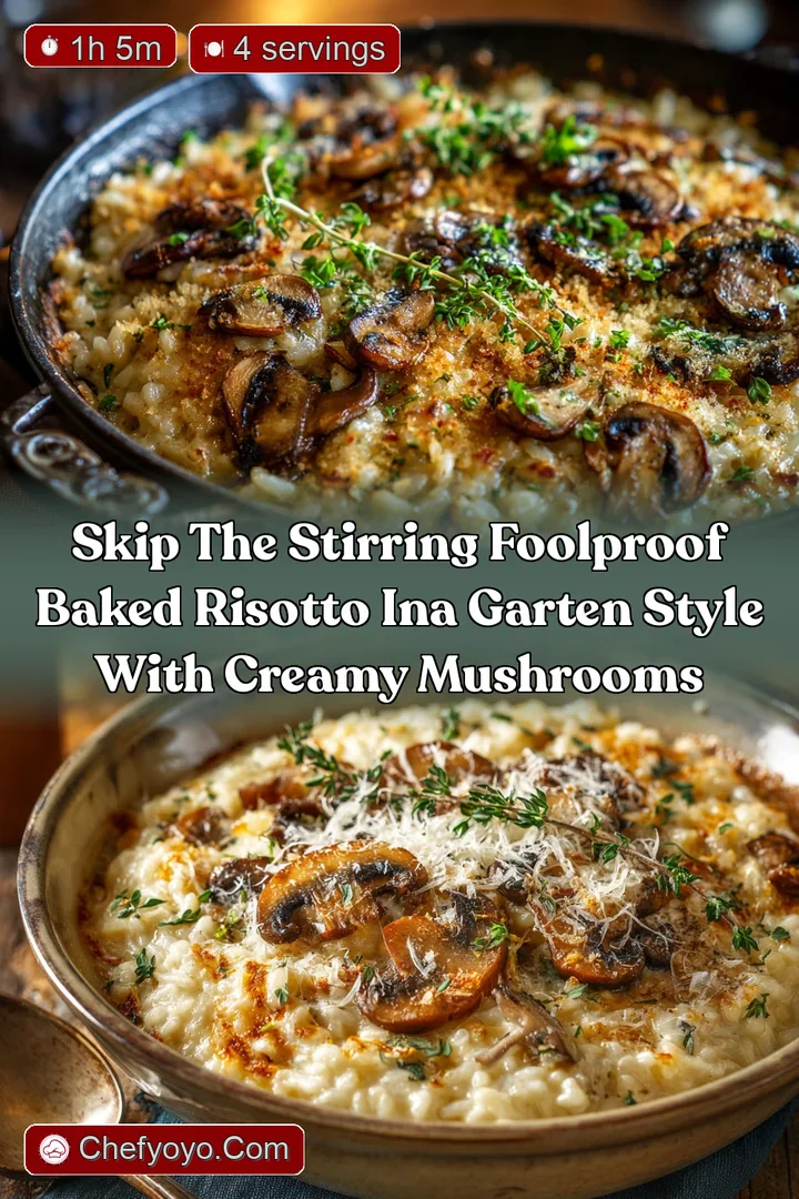 Skip the Stirring Foolproof Baked Risotto Ina Garten Style with Creamy Mushrooms