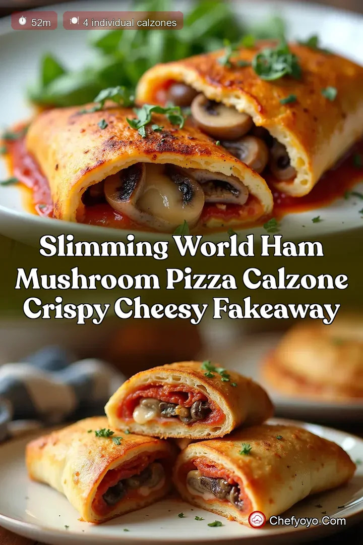 Slimming World Ham Mushroom Pizza Calzone Crispy Cheesy Fakeaway