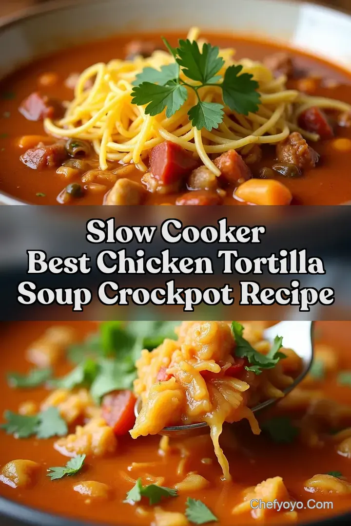 Slow Cooker Best Chicken Tortilla Soup Crockpot Recipe