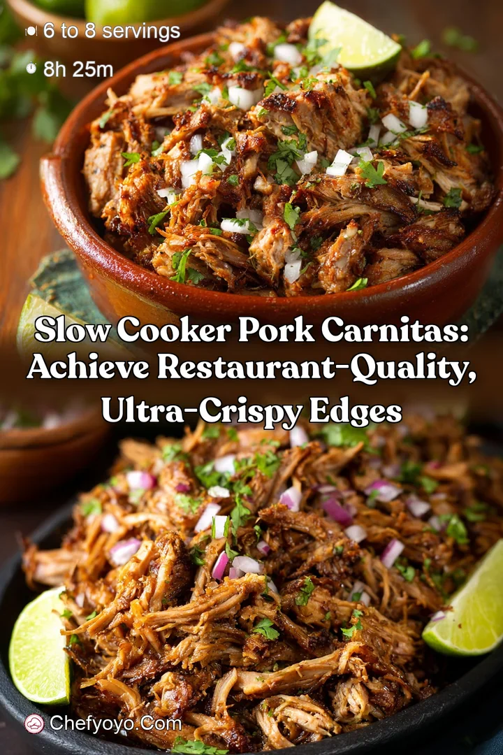 Slow Cooker Pork Carnitas: Achieve Restaurant-Quality Ultra-Crispy Edges