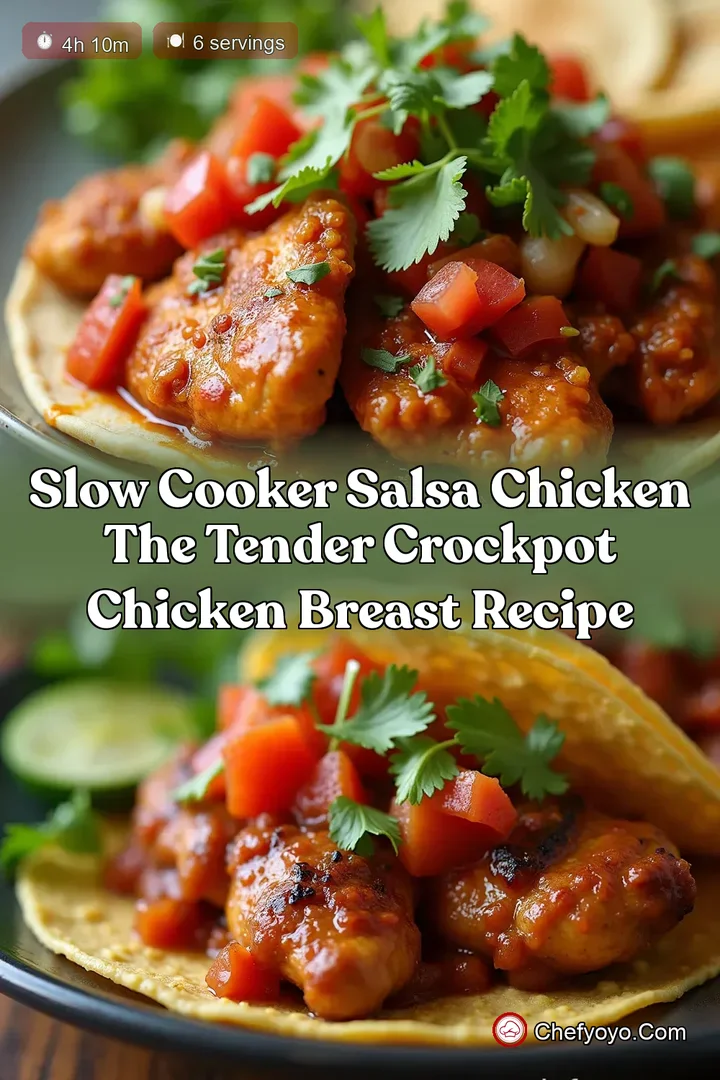 Slow Cooker Salsa Chicken The Tender Crockpot Chicken Breast Recipe