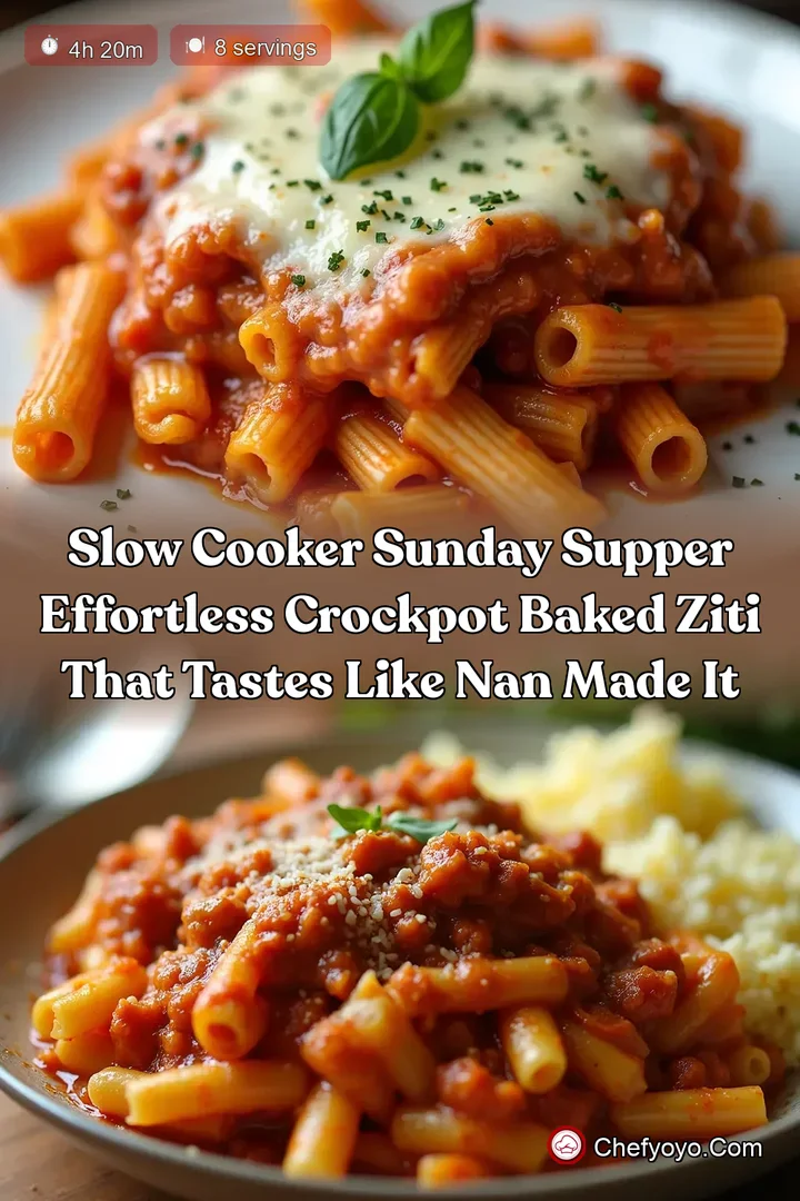 Slow Cooker Sunday Supper Effortless Crockpot Baked Ziti That Tastes Like Nan Made It