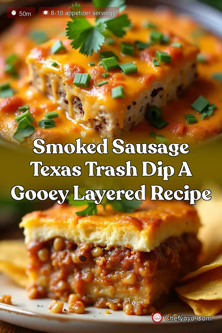 Smoked Sausage Texas Trash Dip A Gooey Layered Recipe