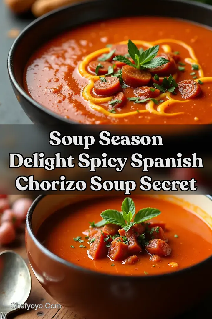 Soup Season Delight Spicy Spanish Chorizo Soup Secret