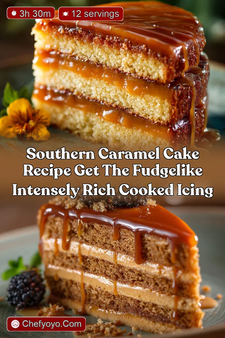 Southern Caramel Cake Recipe Get the FudgeLike Intensely Rich Cooked Icing
