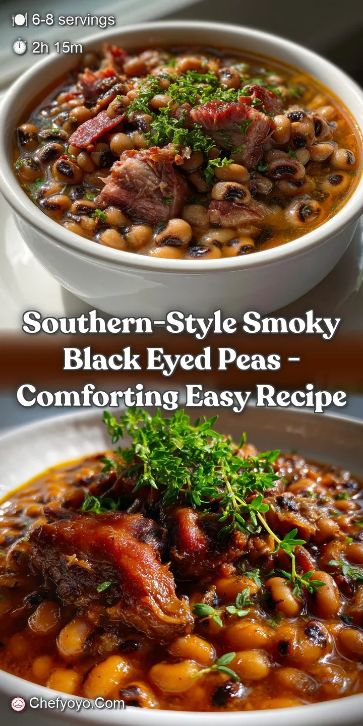 Southern-Style Smoky Black Eyed Peas - Comforting Easy Recipe