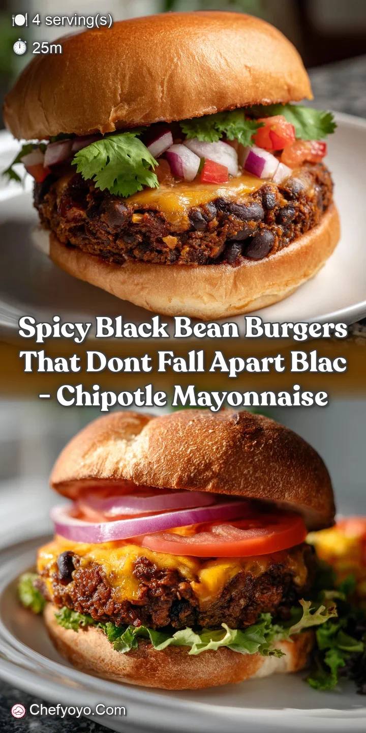 Spicy Black Bean Burgers That Dont Fall Apart Blac - Chipotle Mayonnaise