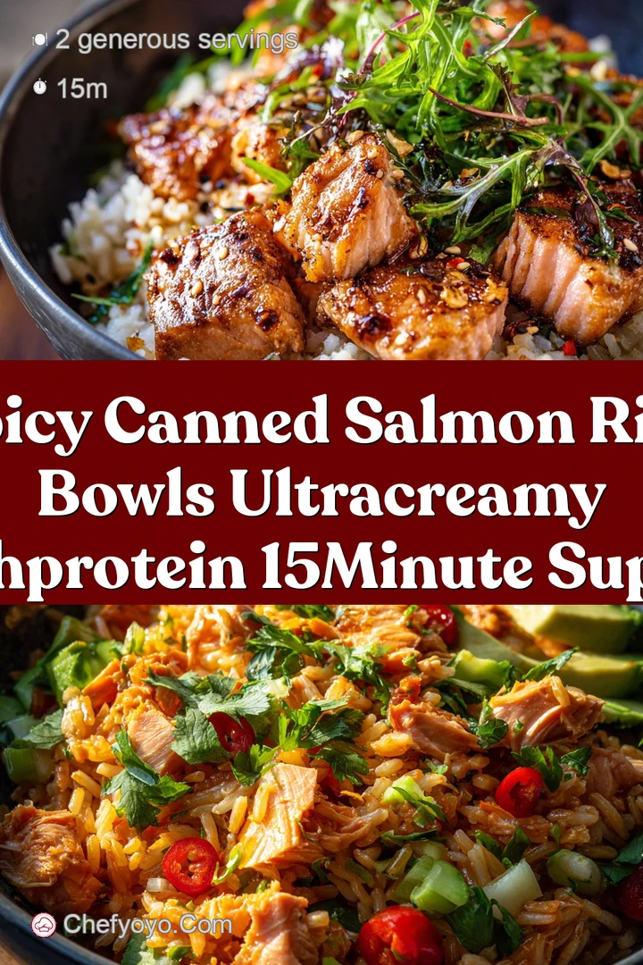 Spicy Canned Salmon Rice Bowls UltraCreamy HighProtein 15Minute Supper