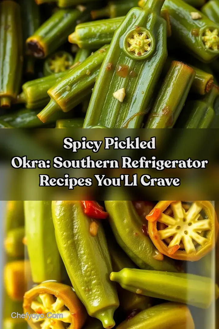 Spicy Pickled Okra: Southern Refrigerator Recipes You' ll Crave : PIN FOR LATER Spicy Pickled Okra: Southern Refrigerator Recipes You' ll Crave