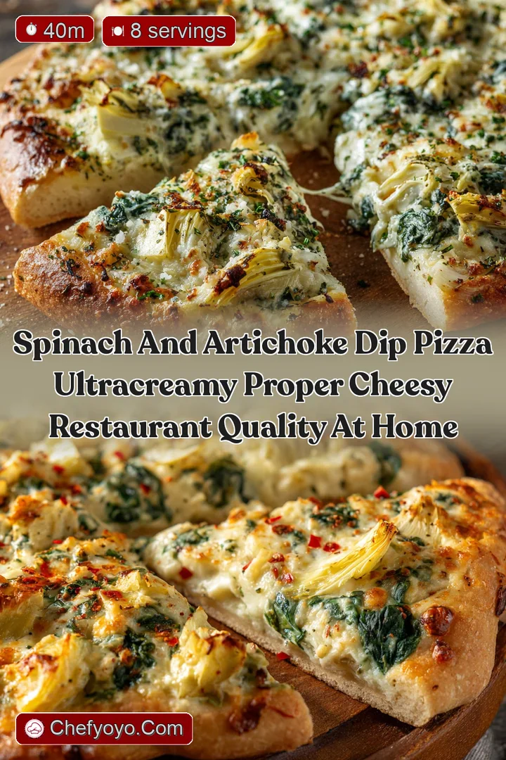 Spinach and Artichoke Dip Pizza UltraCreamy Proper Cheesy Restaurant Quality at Home