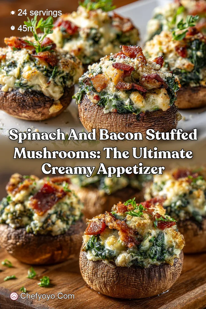 Spinach and Bacon Stuffed Mushrooms: The Ultimate Creamy Appetizer