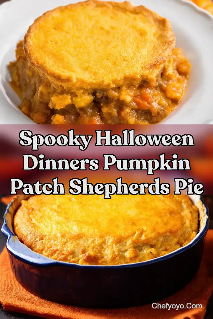 Spooky halloween dinners Pumpkin Patch Shepherds Pie