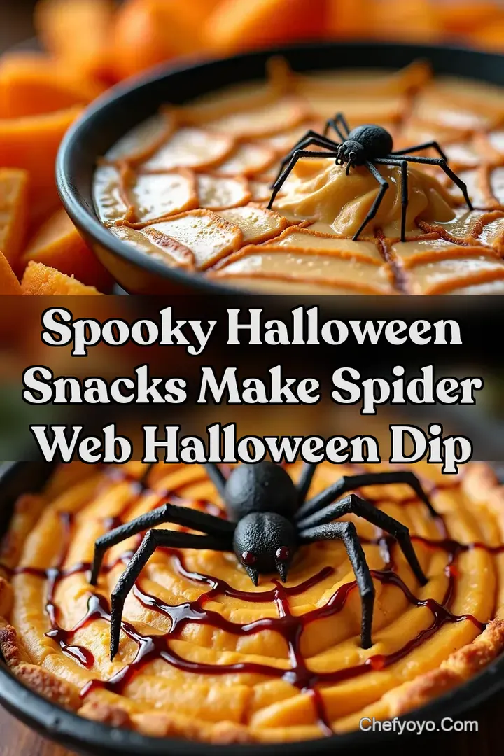 Spooky Halloween Snacks Make Spider Web Halloween Dip