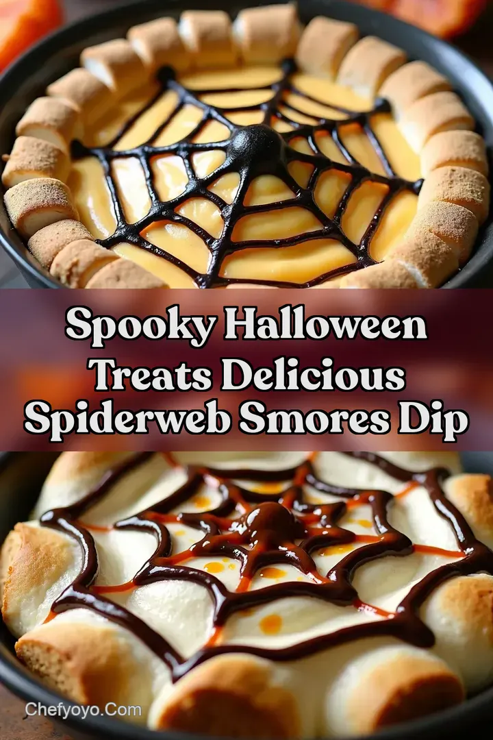 Spooky Halloween Treats Delicious Spiderweb Smores Dip