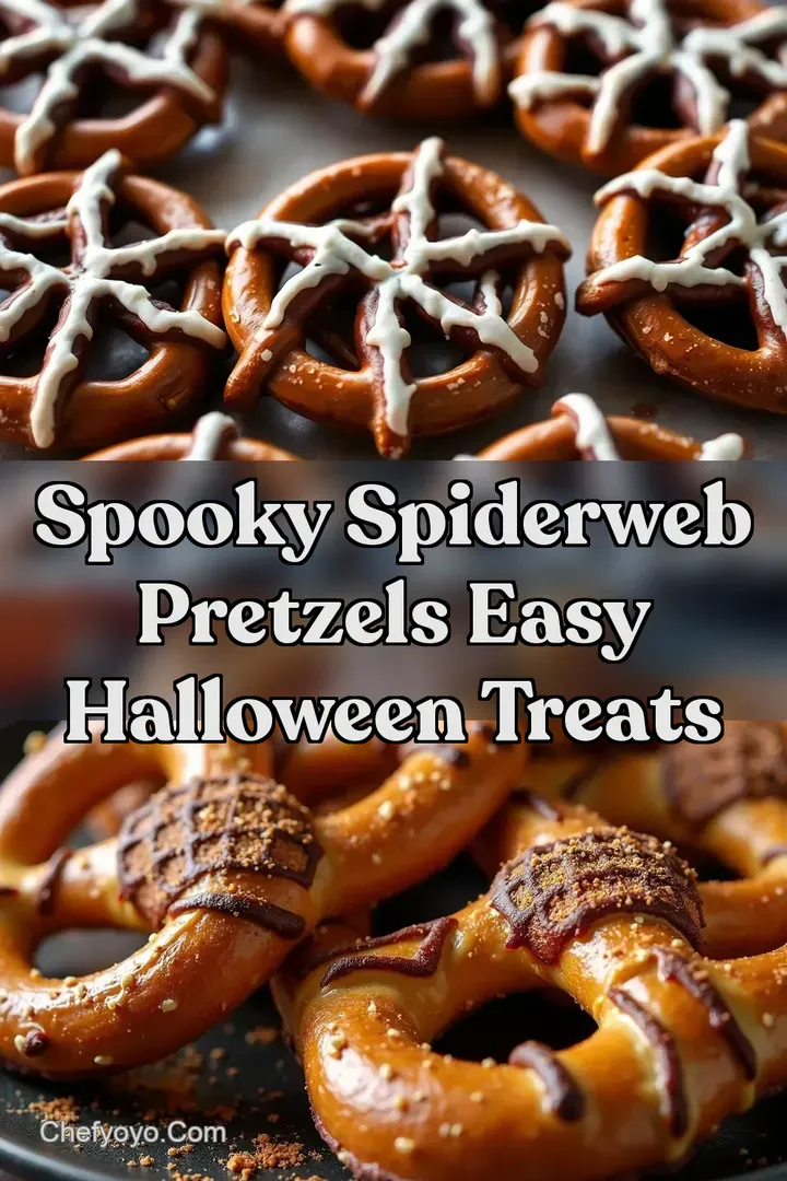 Spooky Spiderweb Pretzels Easy Halloween Treats