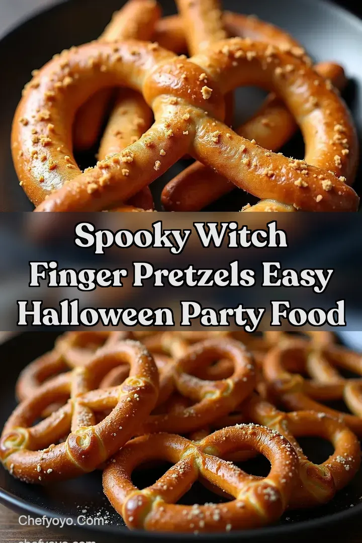 Spooky Witch Finger Pretzels Easy Halloween Party Food