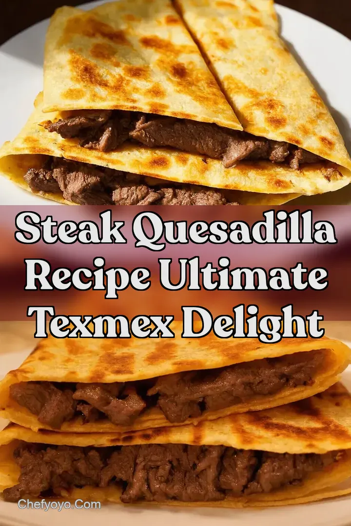 Steak Quesadilla Recipe Ultimate TexMex Delight : PIN FOR LATER Steak Quesadilla Recipe Ultimate TexMex Delight