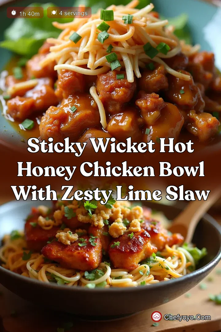 Sticky Wicket Hot Honey Chicken Bowl with Zesty Lime Slaw