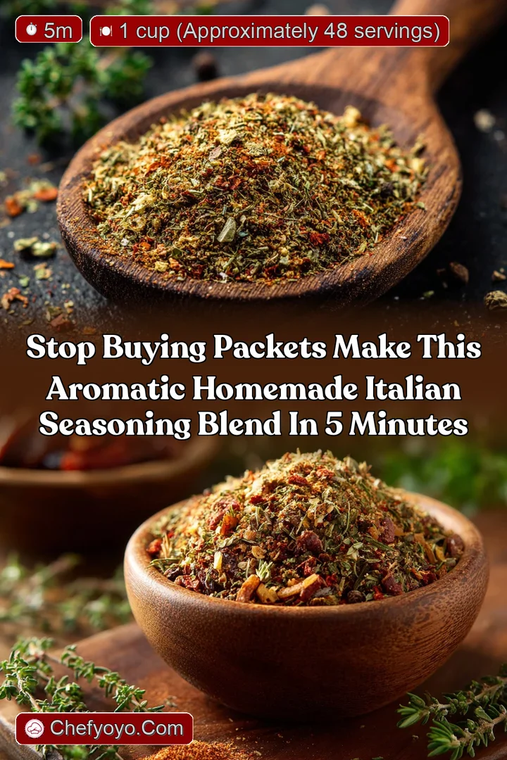 Stop buying packets Make this Aromatic Homemade Italian Seasoning Blend in 5 minutes