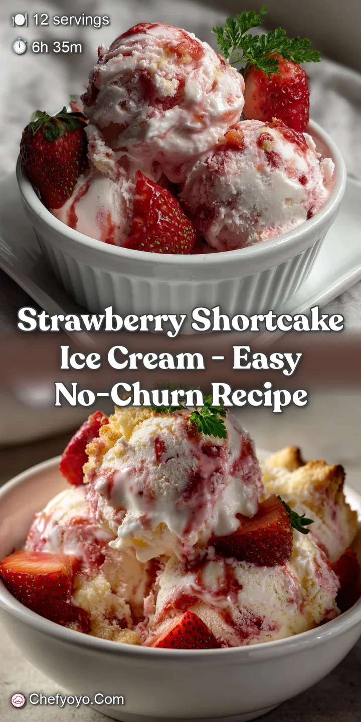 Strawberry Shortcake Ice Cream - Easy No-Churn Recipe
