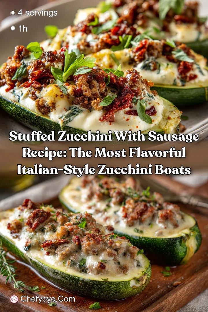 Stuffed Zucchini with Sausage Recipe: The Most Flavorful Italian-Style Zucchini Boats
