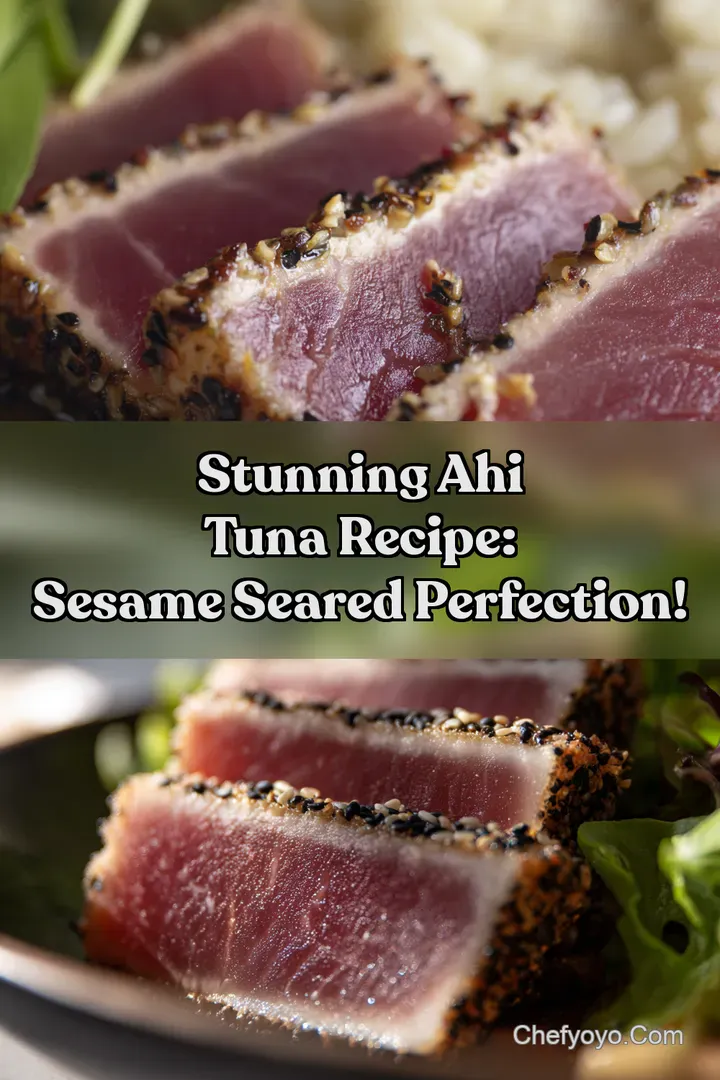 Stunning Ahi Tuna Recipe: Sesame Seared Perfection! : PIN FOR LATER Stunning Ahi Tuna Recipe: Sesame Seared Perfection!