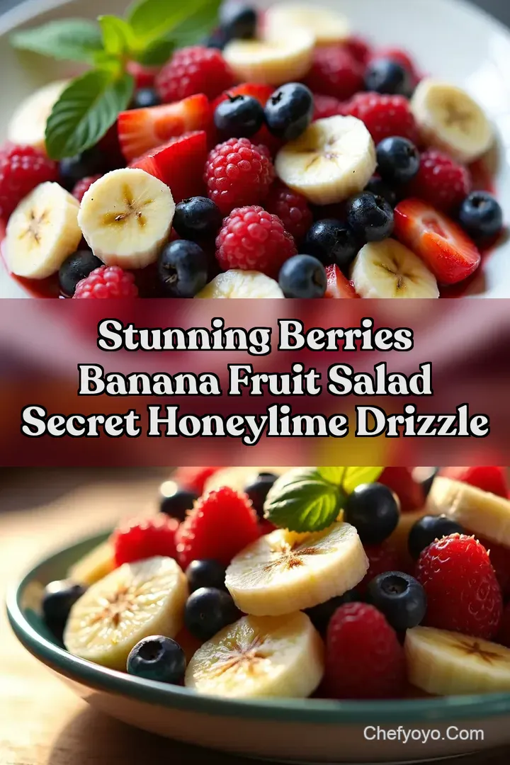 Stunning Berries Banana Fruit Salad Secret HoneyLime Drizzle