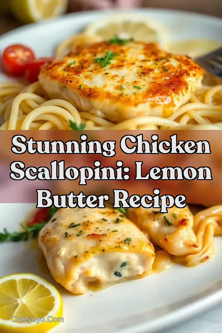 Stunning Chicken Scallopini: Lemon Butter Recipe : PIN FOR LATER Stunning Chicken Scallopini: Lemon Butter Recipe