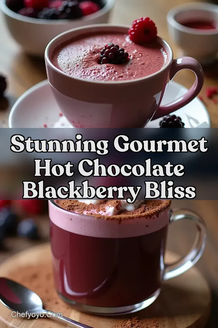 Stunning Gourmet Hot Chocolate Blackberry Bliss