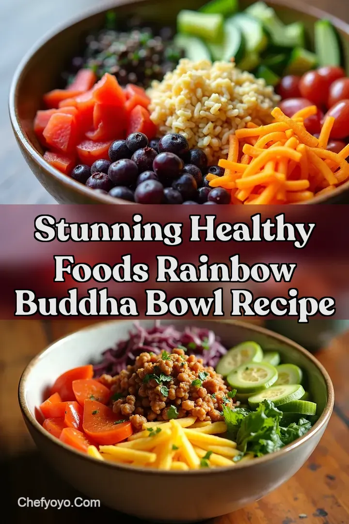 Stunning Healthy Foods Rainbow Buddha Bowl Recipe
