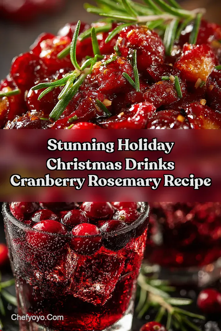 Stunning Holiday Christmas Drinks Cranberry Rosemary Recipe