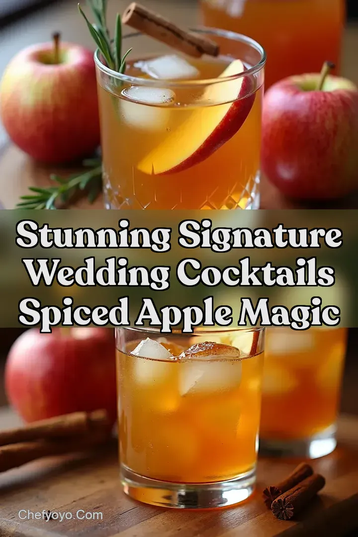 Stunning signature wedding cocktails Spiced Apple Magic