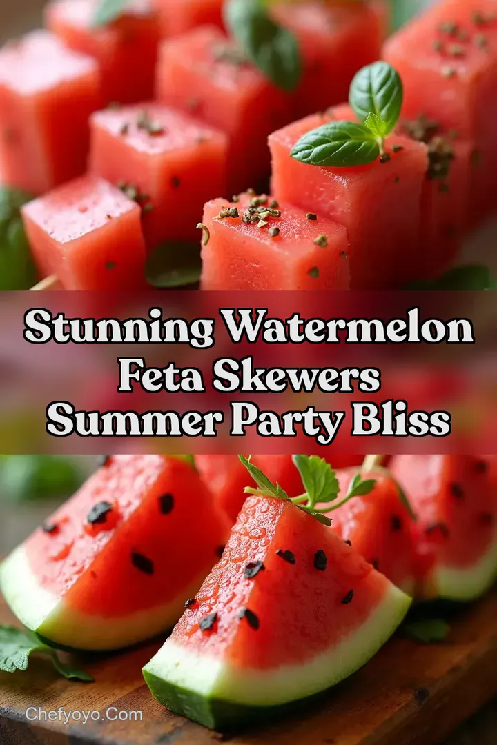 Stunning Watermelon Feta Skewers Summer Party Bliss