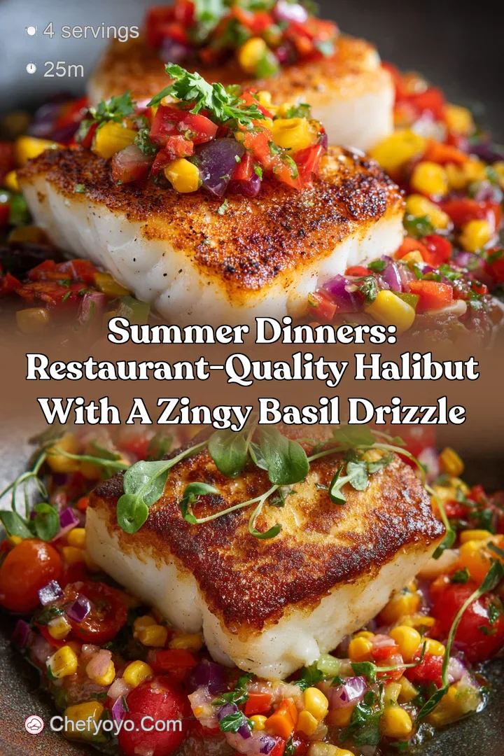 Summer Dinners: Restaurant-Quality Halibut with a Zingy Basil Drizzle