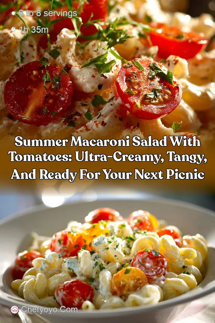 Summer Macaroni Salad with Tomatoes: Ultra-Creamy Tangy and Ready for Your Next Picnic