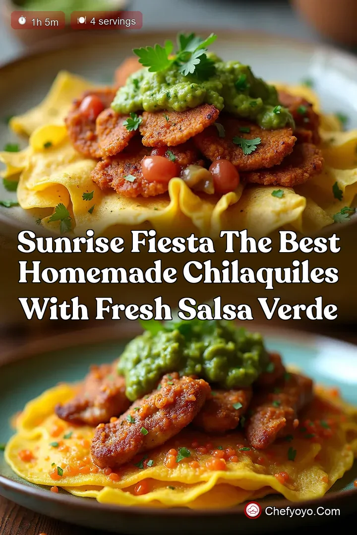 Sunrise Fiesta The Best Homemade Chilaquiles with Fresh Salsa Verde
