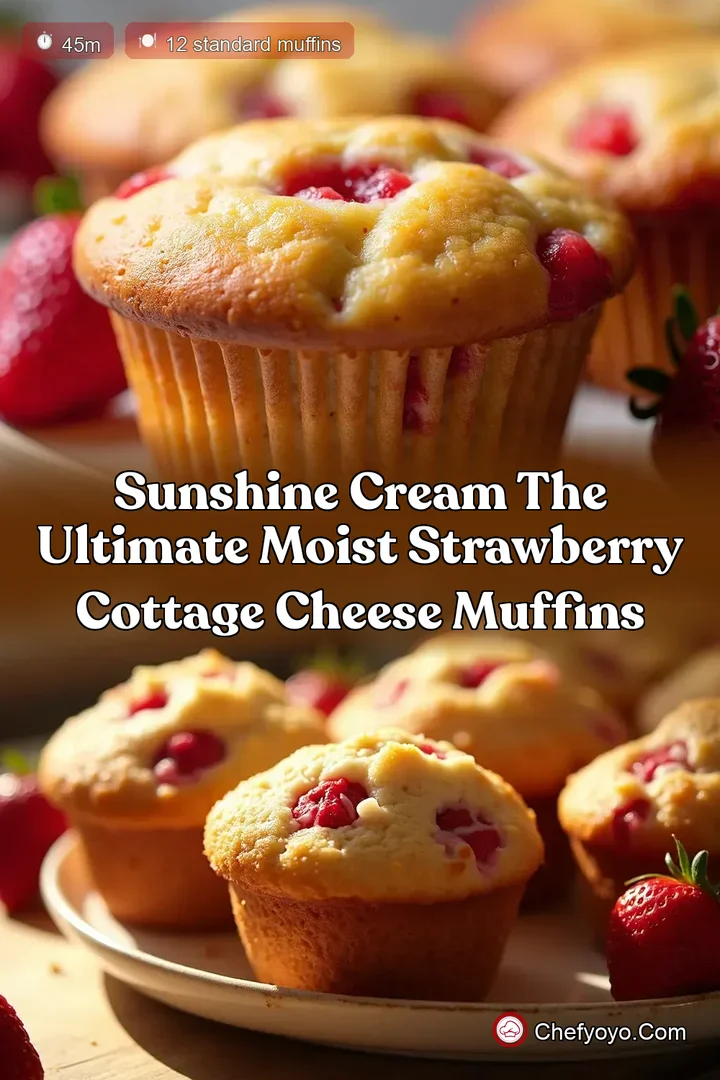 Sunshine Cream The Ultimate Moist Strawberry Cottage Cheese Muffins
