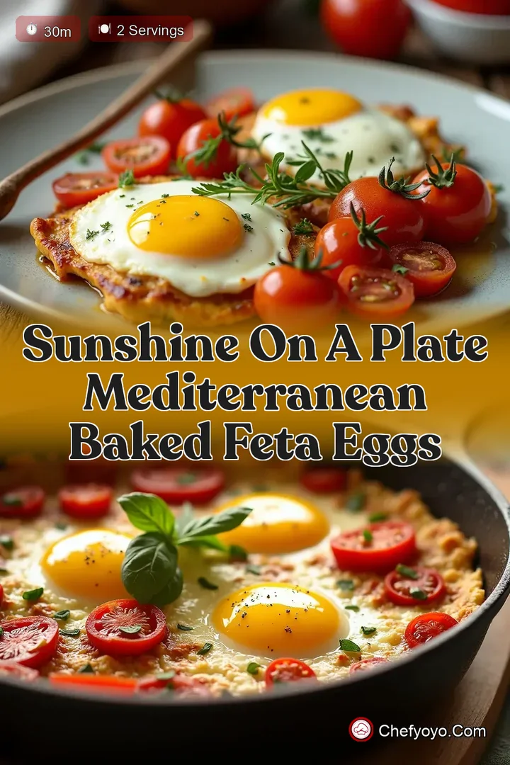 Sunshine on a Plate Mediterranean Baked Feta Eggs